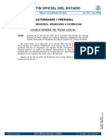 Boletín Oficial Del Estado: Consejo General Del Poder Judicial