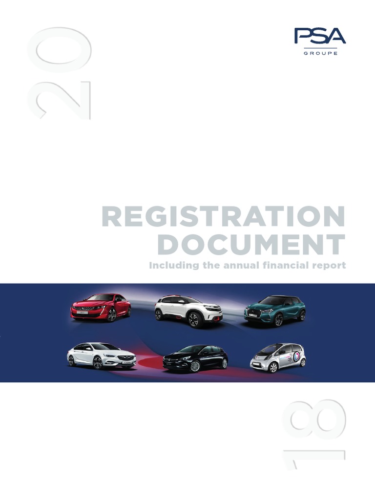 Groupe Psa Registration Document 18 Car Motor Vehicle