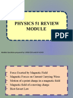 Physics 51 Review: Module Questions Prepared By: Uplb Ieso and Up Aches