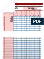 Test Item Analysis: Name of Students