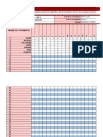 Test Item Analysis: Name of Students