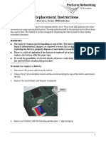 Battery Replacement Instructions: For The Procurve Series 2900 Switches