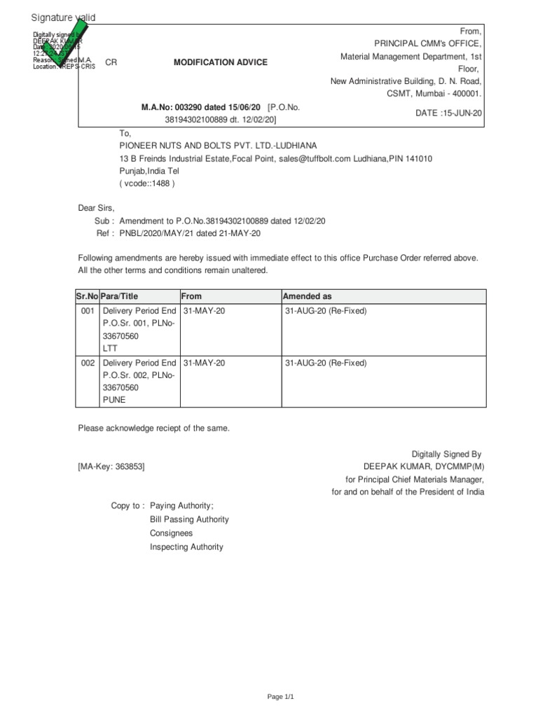 DP Amendment 15.06.2020 | PDF | Secure Communication | Computer Security