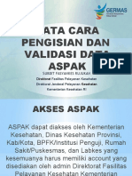 Tata Cara Pengisian Dan Validasi Data Aspak