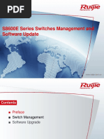 Ruijie S8600E Series Switches Management and Software Update