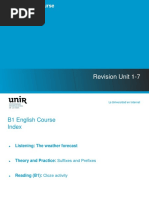 Revision Unit 1-7: B1 English Course