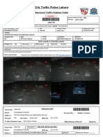 City Traffic Police Lahore: Electronic Traffic Violation Ticket