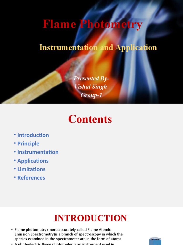 Instrumentation and Application of Flame Photometer PDF Emission