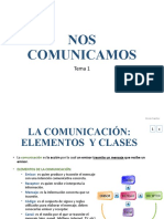 Tema 1.NOS COMUNICAMOS - Lengua - 1º ESO