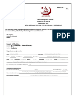 Admission Form - M.Phil., MS, PH.D., M.S. (Surgery) & M.D. (Medicine)