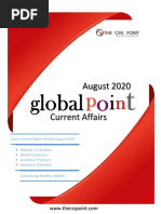 Monthly Global Point Current Affairs August 2020