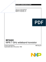 Data Sheet: NPN 7 GHZ Wideband Transistor