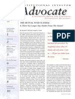 Advocate: The Mutual Fund Scandal Is There No Longer Any Shelter From The Storm?