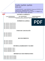 Plantilla para Formato de Currículo