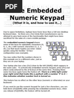 Embedded Numeric Keypad