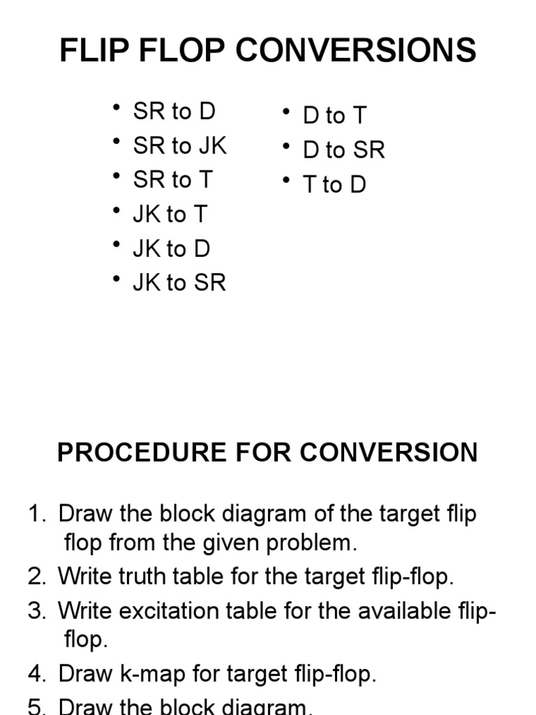 SR to D Flip-Flop Conversion Guide | PDF | Integrated Circuit ...