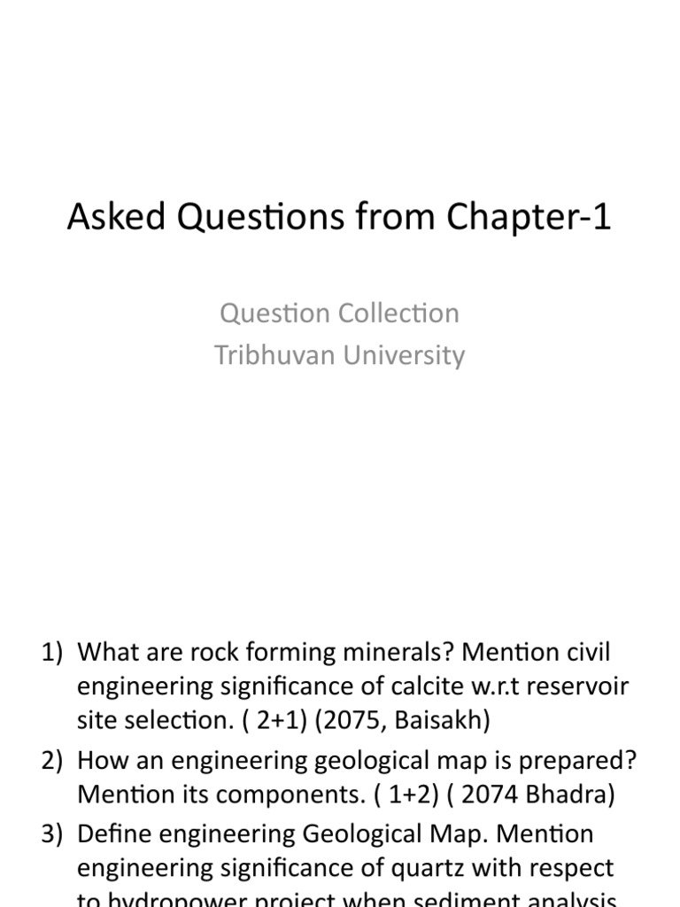 Asked Questions From Chapter-1: Question Collection Tribhuvan ...