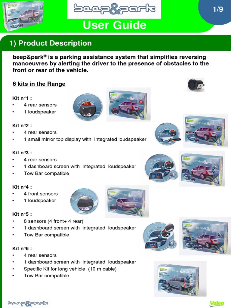 User Guide BEEP AND PARK | PDF | Sensor | Manufactured Goods
