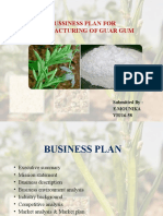 Bussiness Plan For Manufacturing of Guar Gum: Submitted By: E.Mounika VH/16-58