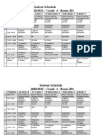 Student Schedule 2020-2021