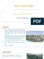 Urban Design Aspects Unity and Balance