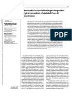 Patient Satisfaction Following Orthognathic Surgical Correction of Skeletal Class III Malocclusion