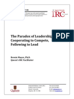 The Paradox of Leadership Cooperating To Compete Following To Lead by Bernie Mayer