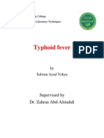 Typhoid Fever: Supervised by Dr. Zahraa Abd-Almahdi