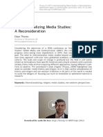 Internationalizing Media Studies: A Reconsideration: Daya Thussu