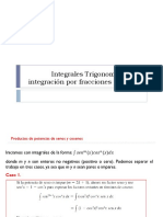 Integrales Trigonométricas y Fracciones Parciales