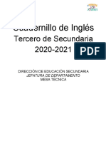Cuadernillo de Inglés Tercero de Secundaria 2020