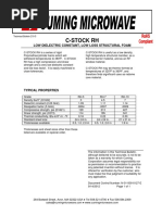 Cuming Microwave C-STOCK RH Datasheet PDF