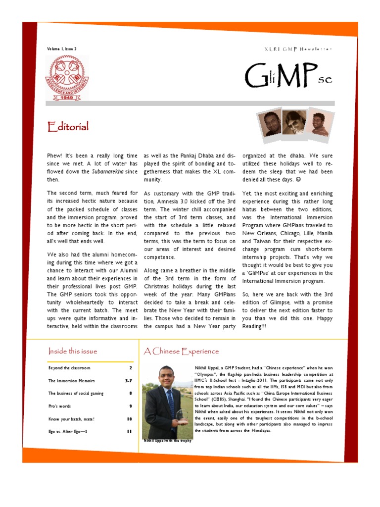 XLRI GMP: Alumni & Immersion Insights | PDF | Taiwan | China