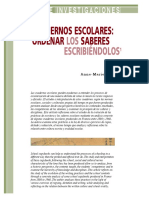 Anne-Marie Chartier - Los Cuadernos Escolares: Ordenar Los Saberes Escribiéndolos