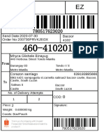 Send Date:2020-07-30 Order No: 200730PRVKJEGX Bacoor 4102: No. of Delivery Attempts 1 2