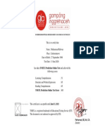 TOEFL Prediction Online Test Score: 603