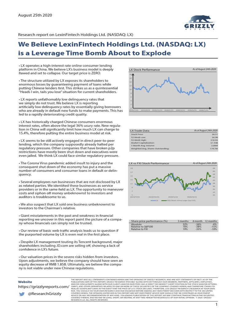 We Believe Lexinfintech Holdings Ltd. (Nasdaq: LX) Is A Leverage Time ...