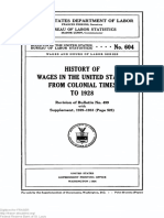 History of Wages in The United States From Colonial Times To 1928