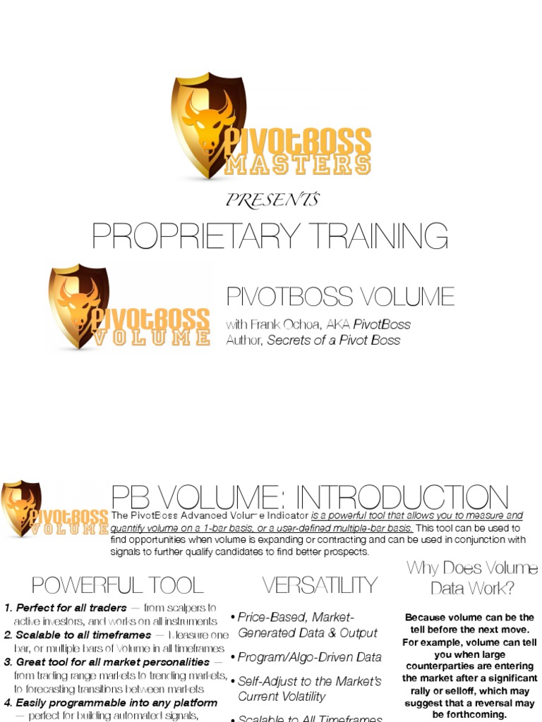 Proprietary Training: Pivotboss Volume | PDF | Applied Mathematics ...