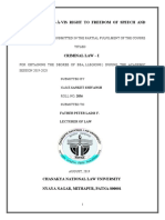 Defamation Vis-À-Vis Right To Freedom of Speech and Expression