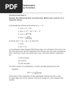 Practice Exercises 2 - Evaluation of Functions