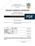 UBC Organic Chemistry Lab Report Fall 2017