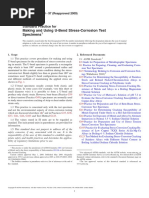 Making and Using U-Bend Stress-Corrosion Test Specimens: Standard Practice For