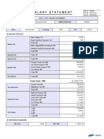 Salary Statement: Employee No. Exchange Rate