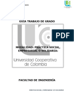 Guía Trabajo de Grado Modalidad Práctica Social, Empresarial o Solidaria