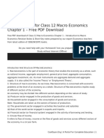 Revision Notes For Class 12 Macro Economics Chapter 1 - Free PDF Download
