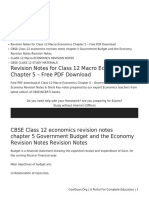Revision Notes For Class 12 Macro Economics Chapter 5 - Free PDF Download