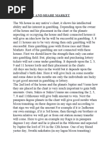 Horse Race and Stock Market Notes