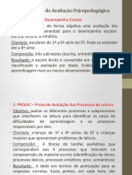 Avaliação Psicopedagógica Testes