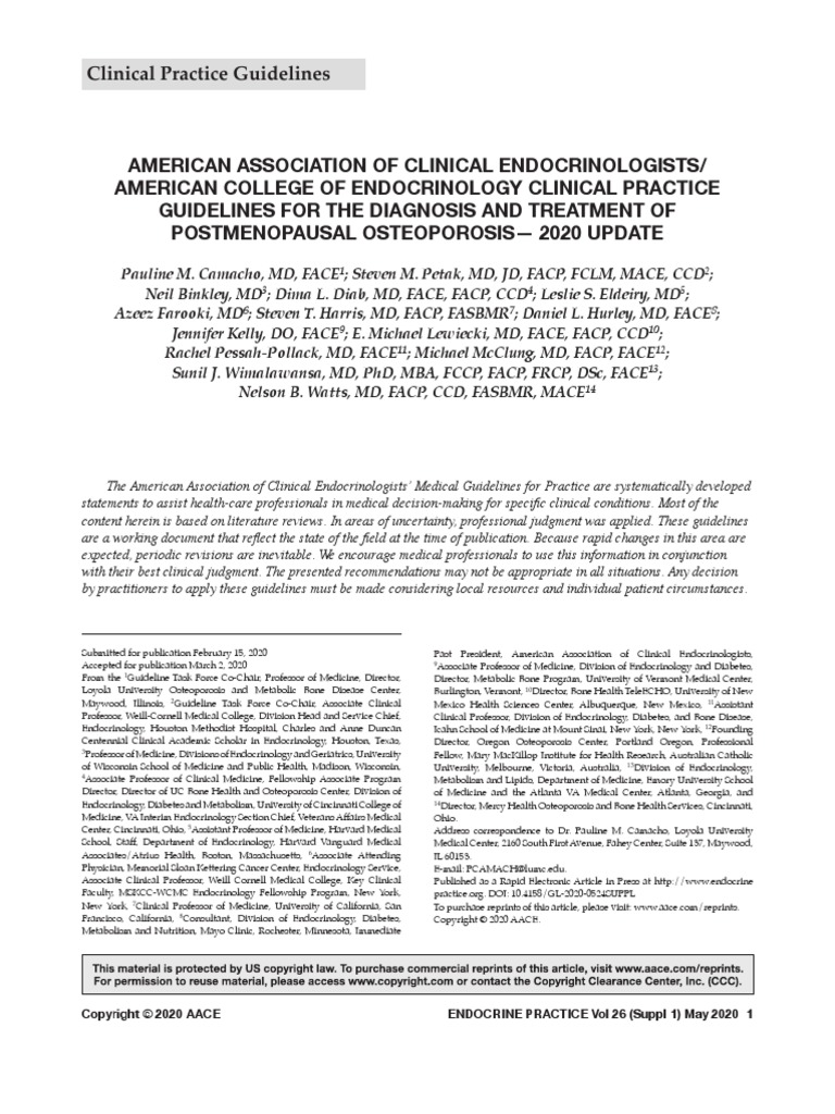Osteoporosis 2020 | PDF | Osteoporosis | Evidence Based Medicine